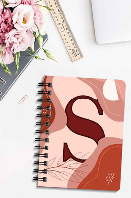DI-KRAFT S Printed Wiro Binding Diary ||Name Printed Diary For School/Collage A5 Diary Unruled 200 Pages(Biege 11)