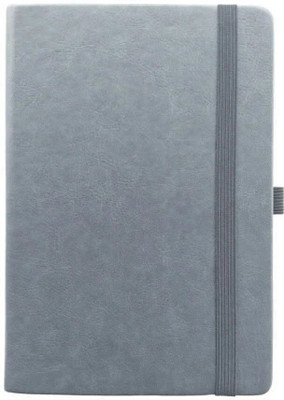 ANUPAM Primo Ruled Journal Notebook 80Gsm Lined Notebook Raw Leather PU Cover Journal A5 Diary for Unisex Notebook for Engineering, Notes Taking & Writing in School and Office 192 Pages(Grey)