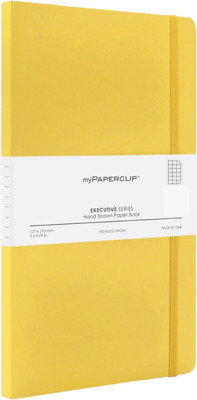 myPAPERCLIP Executive Series Book-size Notebook Checked 192 Pages(Yellow)