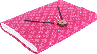 KUBER INDUSTRIES Cardboard Travel Notebook A5 Diary Plain Page 100 Pages(Pink)