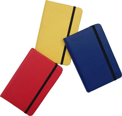 CuckooDiaries Pocket Notebook Pocket-size Notebook Ruled 160 Pages(Red, Blue, Yellow)