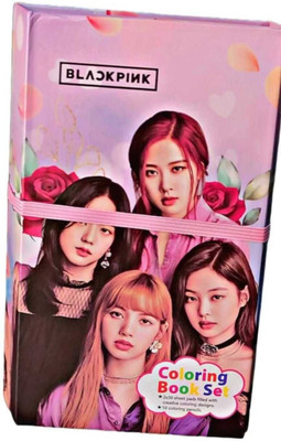 AARNASHOPPE BLACKPINK COLOURING BOOK SET Pen Gift Set(Ink Color - Multicolor)