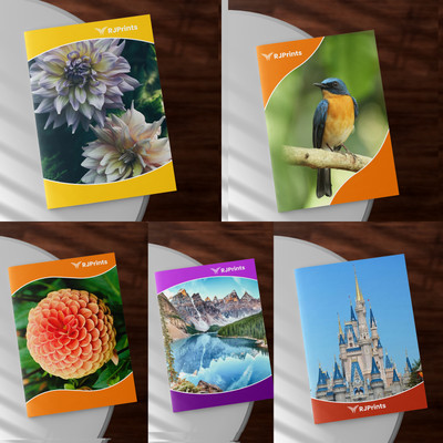 RJPRINTS Designed Stapled Notebooks A4 Notebook Plain 72 Pages(Multicolor, Pack of 6)