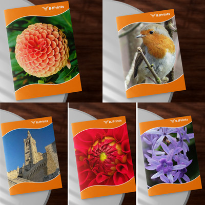 RJPRINTS Designed Stapled Notebooks A4 Notebook Plain 72 Pages(Multicolor, Pack of 6)