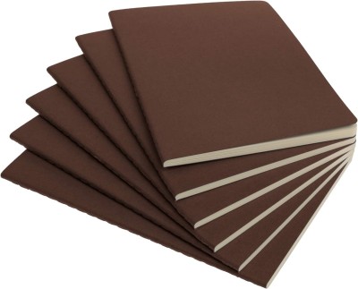 INNAXA Softcover Journals for Writing - Blank Notebook A5 Notebook Blank 64 Pages(Chocolate-brown, Pack of 6)