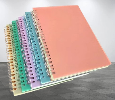 UNIQPAL SPIRAL Notebook A4 Notebook UNRULED/PLAIN 200 Pages(Multicolor, Pack of 5)