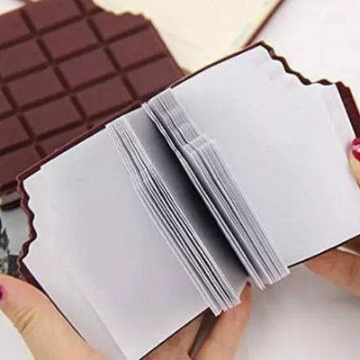 A Quints Creative Chocolate Cover Notepad Notebook Sticky Note Office Stationery A5 Notebook kids 80 Pages(Brown)