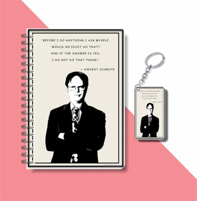 craft maniacs OFFICE SITCOM 2023 DIARY & KEYCHAIN A5 Notebook RULED 120 Pages(Multicolor)