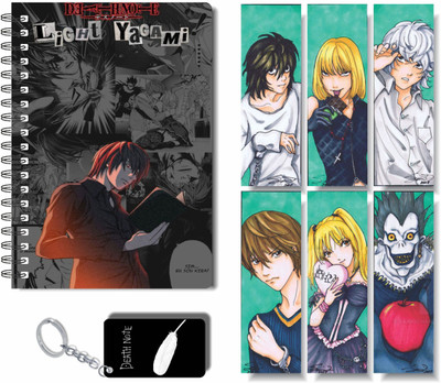craft maniacs 2023 DIARY + 2 FREEBIE COLLECTION A5 Notebook RULED 160 Pages(DEATH NOTE DIARY WITH 2 FREEBIES ( BOOKMARKS + KEYCHAIN ))