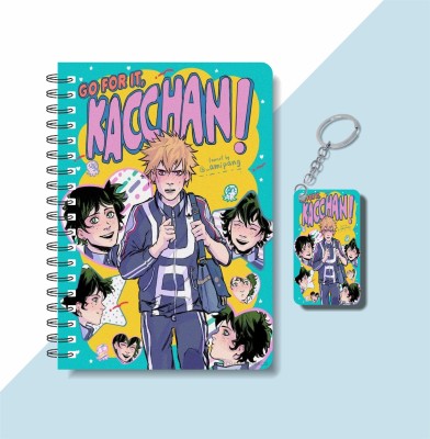 craft maniacs 2023 ANIME DIARY + KEYCHAIN A5 Notebook RULED 160 Pages(Multicolor)