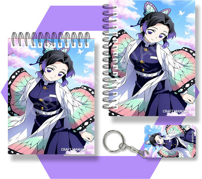 craft maniacs DEMON SLAYER A6 NOTEBOOKS A6 Diary UNRULED 100 Pages(White)