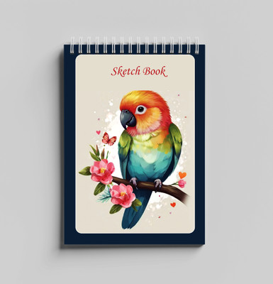 RJPRINTS Designed Stapled Notebooks A4 Notebook Plain 100 Pages(Multicolor)