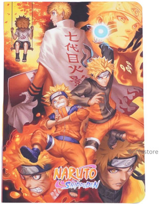 OFFO Anime:Naruto velvet finish book A5 Notebook Ruled 160 Pages(Multicolor)