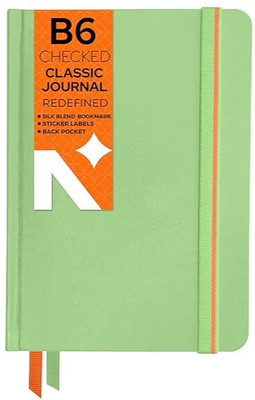 NEORAH - Squared Journal Notebook - 110 GSM - Office Hardcover Notebook - B6 Notebook CHECKED 160 Pages(Light Green)