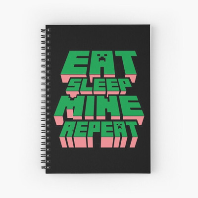 craft maniacs MINECRAFT NOTEBOOK COLLECTION A5 Diary RULED 160 Pages(Black)