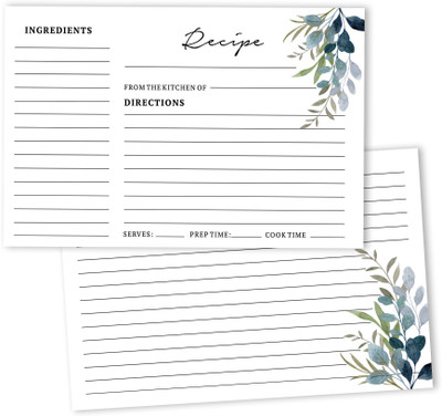 Inkdotpot Recipe Card Regular Planner Unruled 50 Pages(White, Pack of 50)