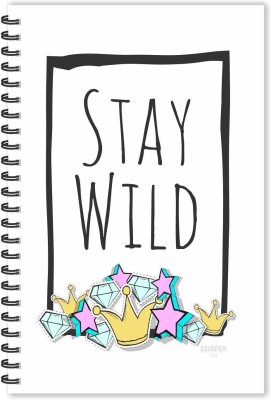 SADAFAL Stay Wild Designer Diary (Ruled A5), Quotes Diary , Notebook A5 Notebook Rulled 160 Pages(Multicolor)