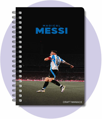 craft maniacs FOOTBALLER DIARY A5 Notebook RULED 120 Pages(Multicolor)