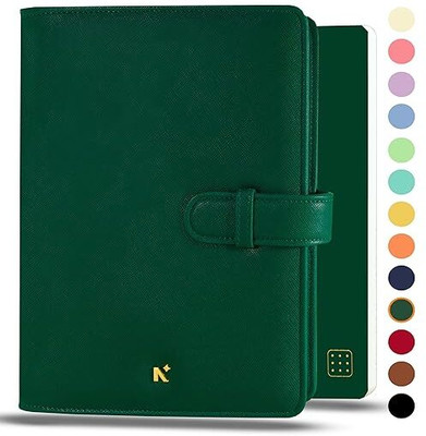 NEORAH A5 NotebookSLEEVE with Loop + Dotgrid JOURNAL|Faux Leather+ Penloop| 6 CardSlots A5 Organizer Dotgrid 160 Pages(Dark Green) NEORAH A5 NotebookSLEEVE with Loop + Dotgrid JOURNAL|Faux Leather+ Penloop| 6 CardSlots A5 Organizer Dotgrid 160 Pages(Dark Green)