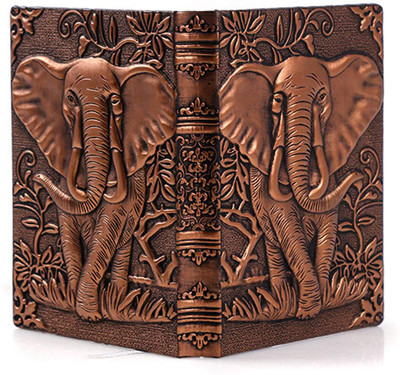 radhey preet 3D embossed on both side metallic feeling elephant style diary for all, RP1384 A5 Diary Ruled 200 Pages(Copper)