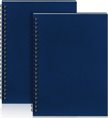 LABUK A5 SPIRAL Bound (Blue cover),Notebook, Journal, diary A5 Notebook Blank 100 Pages(Blue, Pack of 2)