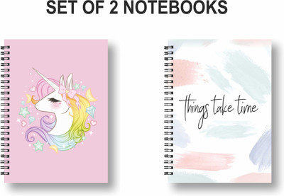 ROT RIX combo of 2 Notebooks A5 Diary ruled 144 Pages(Multicolor, Pack of 2)