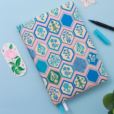 Doodle Soft Foam Padded Undated A5 Notebook Ruled 160 Pages(Heritage Hues)