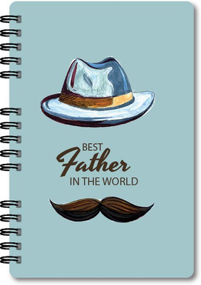 CREATIVE CONVERT Best Father In The World Soft Cover A5 Diary Single Line 160 Pages(Blue)