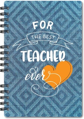 CREATIVE CONVERT For The Best Teacher Ever Soft Cover Diary A5 Diary Single Line 160 Pages(Blue)