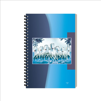 ESCAPER Seven Horse Spiral Notebook, Diary For Gifting , Writing For Notepad A5 Diary Ruled 160 Pages(Seven Horses Design 4)