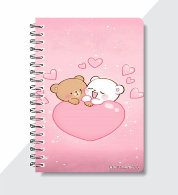 craft maniacs MILK & MOCHA 2023 COLLECTION A5 Notebook RULED 160 Pages(Multicolor)