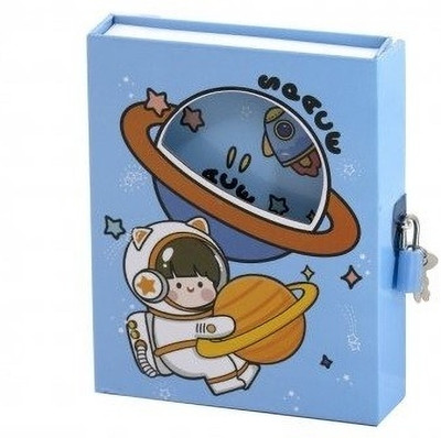 Eclet 1 Cartoon Diary With Lock & Key Box For Boys/Girls Birthday Gifts For Kids A5 Gift Set Ruled Diary any random desingn will send 100 Pages(Multicolor)