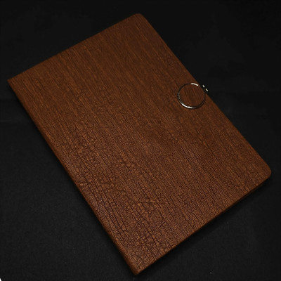 Wordmates Hard Bound NoteBook and Dairy | 8.5 * 6 inches Notebook Diary | PU Leather Regular Diary Ruled 200 Pages(Wooden Brown)