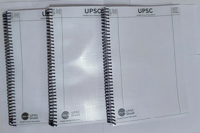 SHUBHAMUPSC Upsc Mains Answer writing notebook A4 Notebook Unruled 300 Pages(White, Pack of 3)