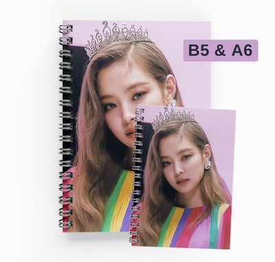 RJPRINTS BLACKPINK B5 Notebook Unruled 200 Pages(Pink)
