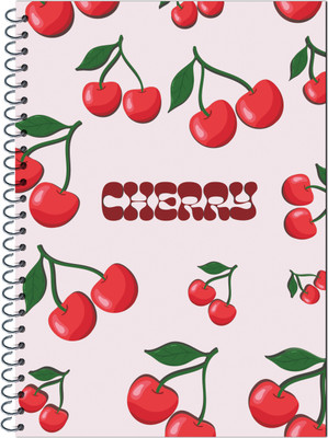 WRITE ON WHITE CHEERY PATTERN COVER A5 Diary RULLED 100 Pages(PALE PINK)