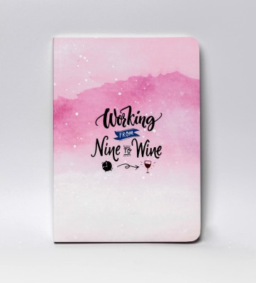 HC with HAPPY CRAFT Nine To Wine Notebook A5 Diary Dotted 160 Pages(Multicolor)