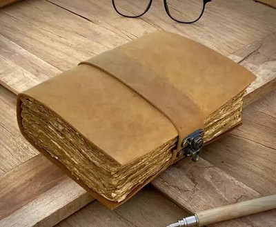 ARSHAD HANDICRAFT Leather Belt Front Lock Closure A5 Diary Plain 200 Pages(Multicolor)