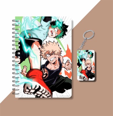 craft maniacs 2023 ANIME DIARY + KEYCHAIN A5 Notebook RULED 160 Pages(Multicolor)