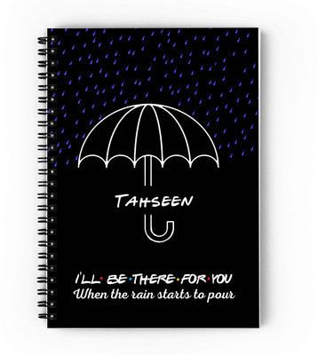 GIFTUATION i will be there for you Tahseen /spiral diary & gift for friends A5 Diary Unruled 140 Pages(Black)