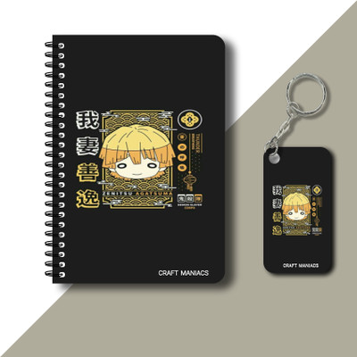 craft maniacs DEMON SLAYER 2023 NOTEBOOK COLLECTION A5 Diary RULED 160 Pages(Black)