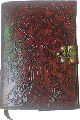 Kgn handicrafts Handmade A5 Diary Unruled 100 Pages(Brown)