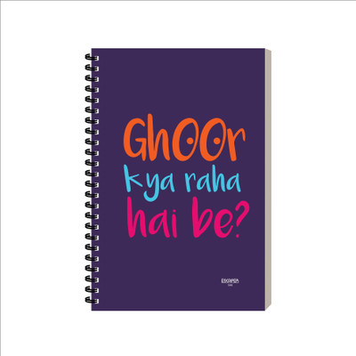 ESCAPER Dialogue Diary A5 Diary Ruled 160 Pages(Ghoor Kya Rha Hai Be)
