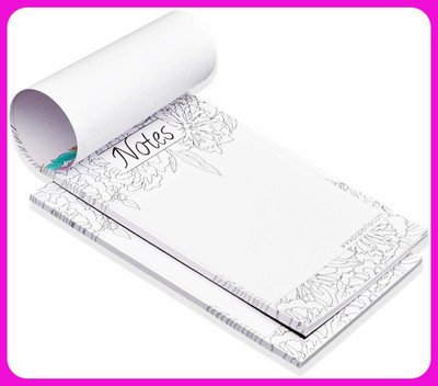 COI Notebook for kids , students and office going men Pocket-size Desk Planner UNRULED 50 Pages(White, Pack of 2)