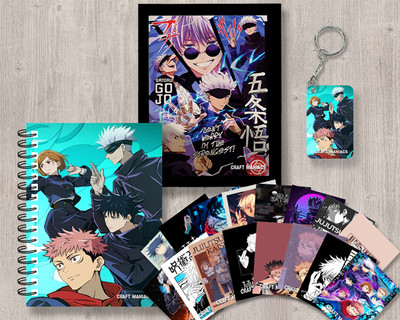 craft maniacs JUJUTSU KAISEN GIFTING SET A5 Diary RULED 120 Pages(White)