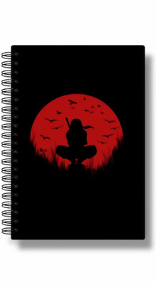 buddytales Itachi Black and Red single 1 A5 Notebook unruled 120 Pages(Black and red)