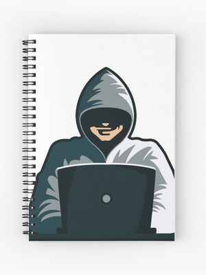 TheHackStore Ethical Hoodie Hacker A5 Notebook Ruled 200 Pages(Multicolor)