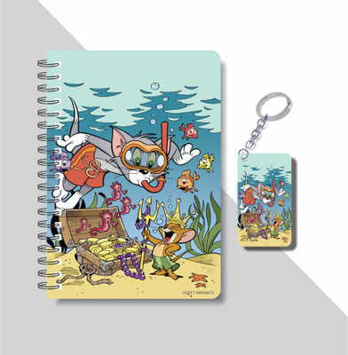 craft maniacs TOM & JERRY A5 Notebook RULED 160 Pages(Multicolor)