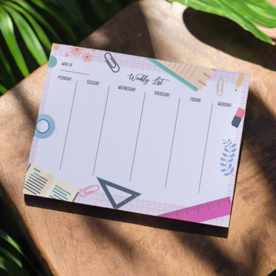 Vibrance Colorful Weekly Planner Pad – Weekly List Desk Organizer A4 Planner No 140 Pages(Multicolor)