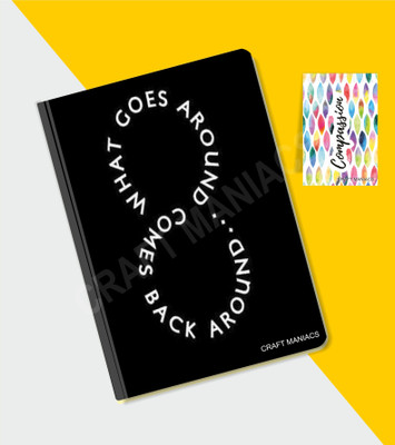 craft maniacs GLUEBIND DIARY A5 Diary RULED 100 Pages(Multicolor)